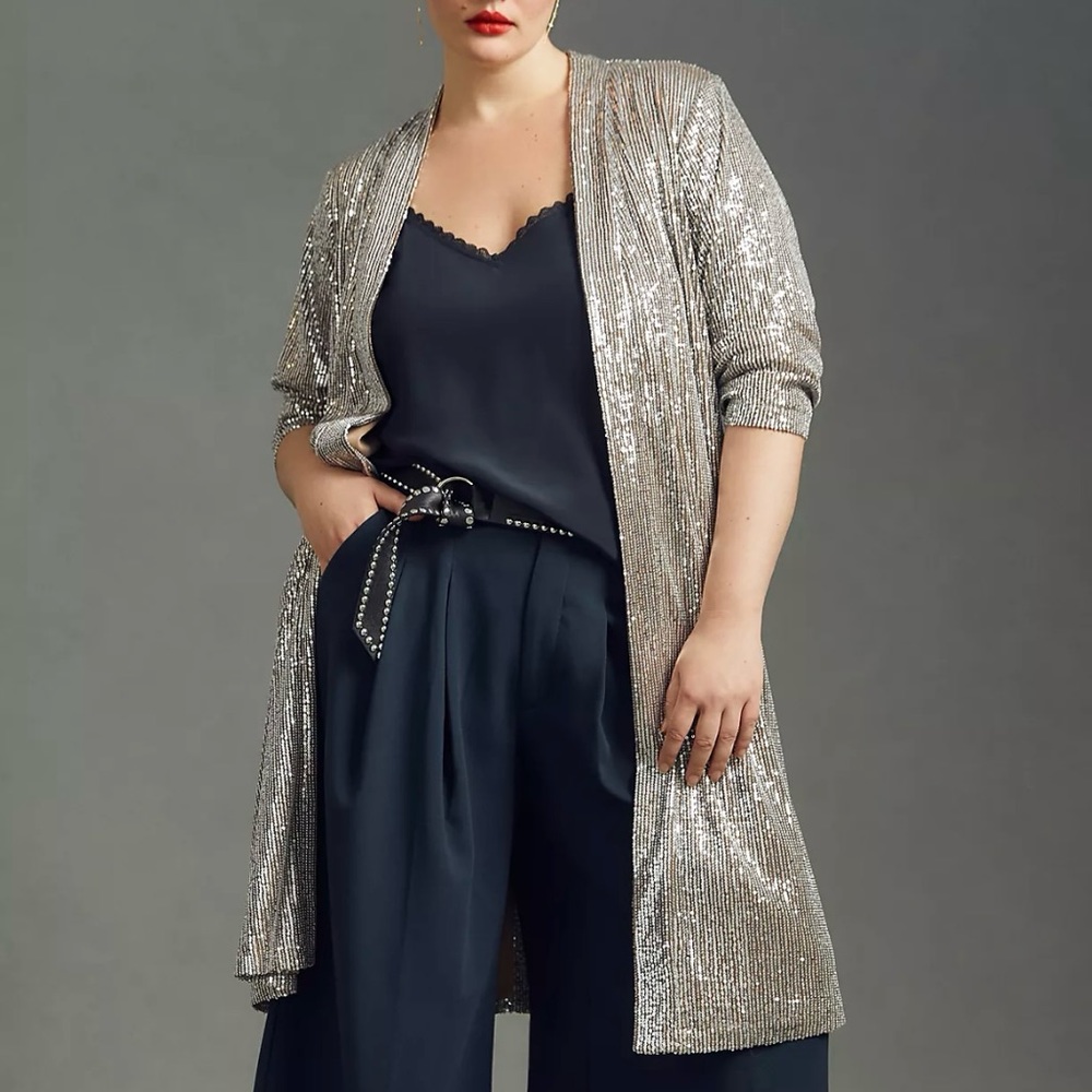 Anthropologie Mare Mare Sequins Duster